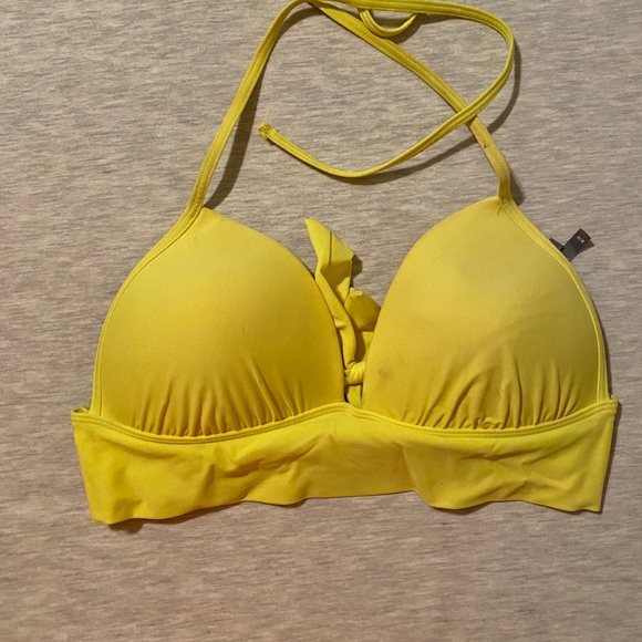 yellow triangle bikini top